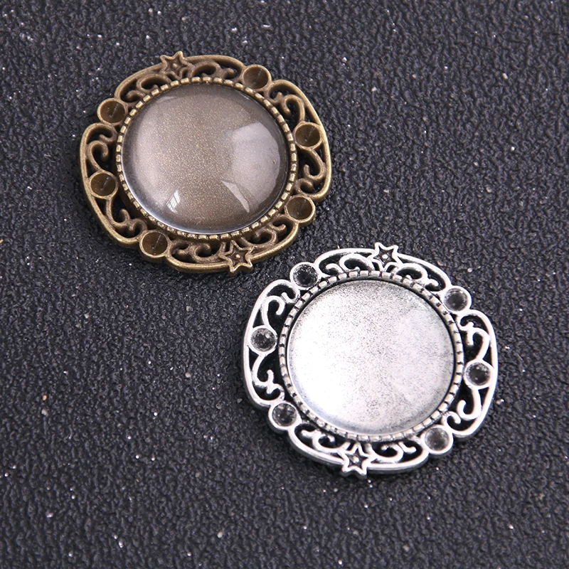 Овальные Подвески с кабошоном овальная филигранная оправа для ожерелья 1 шт./лот