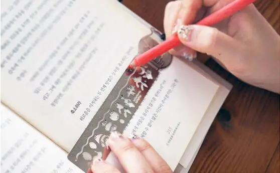 4 стиля на выбор металлические прямые вертикальные полые линейки канцелярские