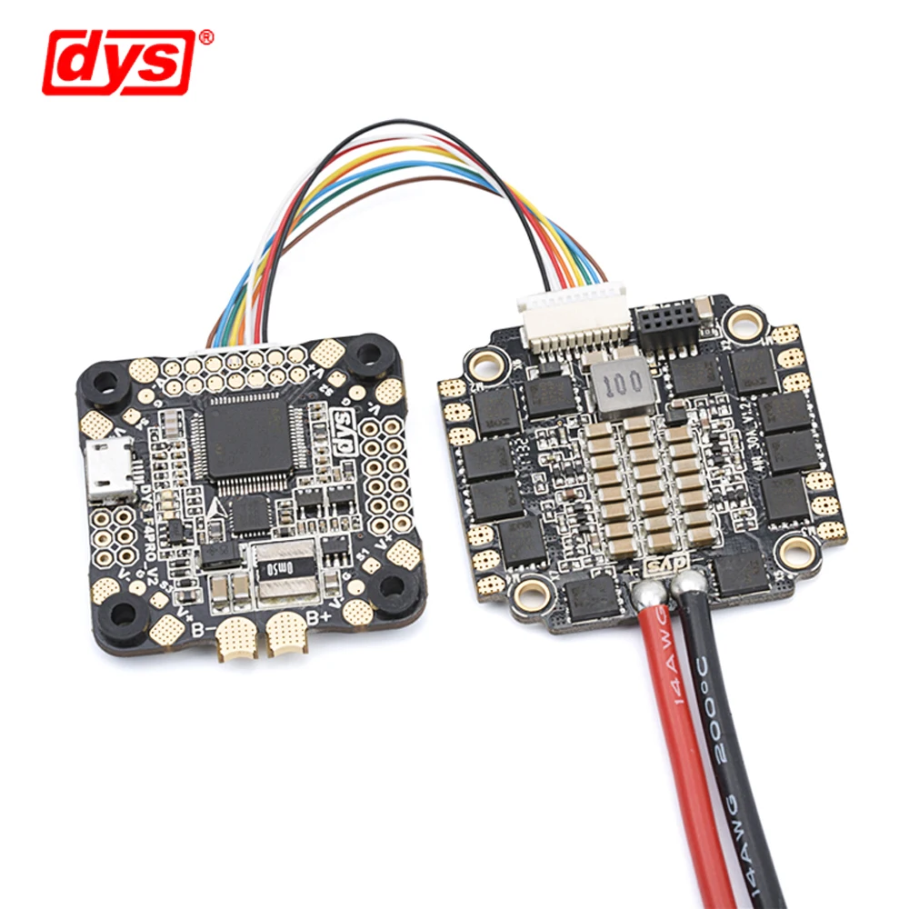 Система управления полетом DYS ARIS F45A 4в1 Blheli_32 3 ~ 5S 45A бесщеточный ESC & F4 PRO V2 Betaflight 5 В/3