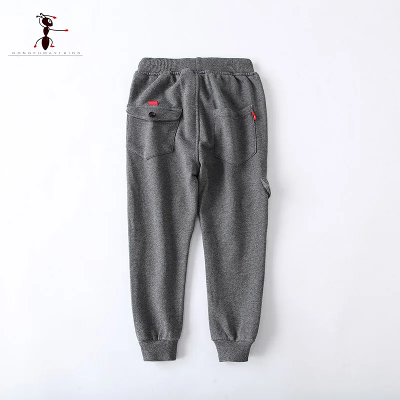 Kung Fu Ant/2017 г. Спортивные Повседневные осенние длинные хлопковые брюки с карманами и эластичной резинкой на