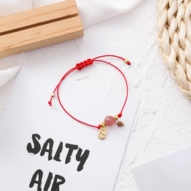 2019 Минималистичные браслеты-подвески с бусинами для женщин Лучший друга Красная веревочка-оберег-браслет с золотыми вырезанными буквами.
