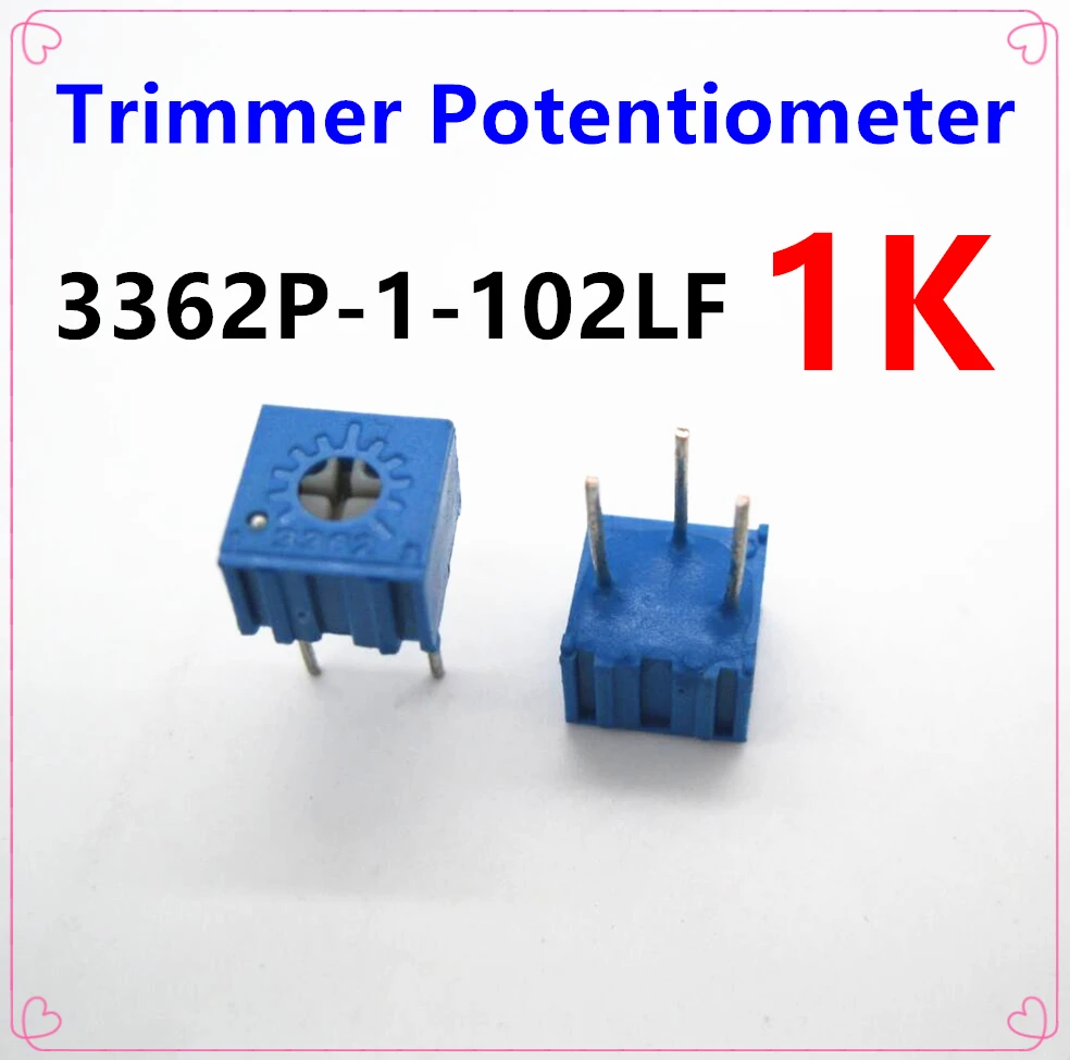 

Free shipping 15PCS Trimmer Potentiometer 3362P 1K 102 adjustable Resistors 3362 102 Variable Resistors 1K ohms