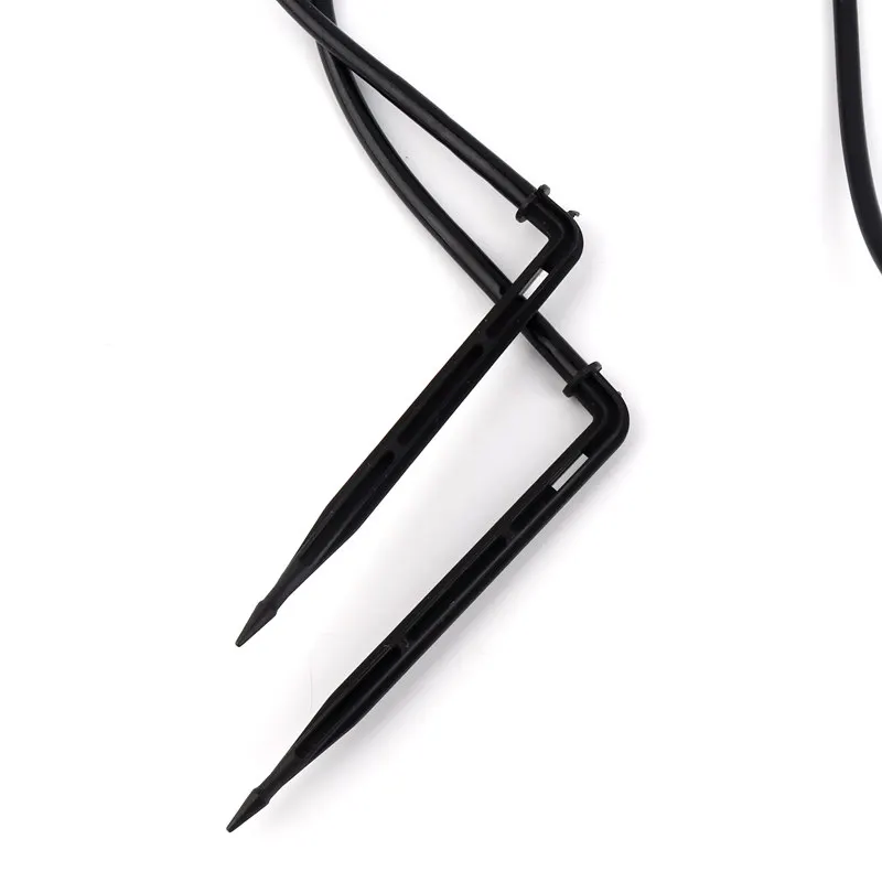 Система капельного полива для сада изогнутая стрелка черного цвета 2 канала