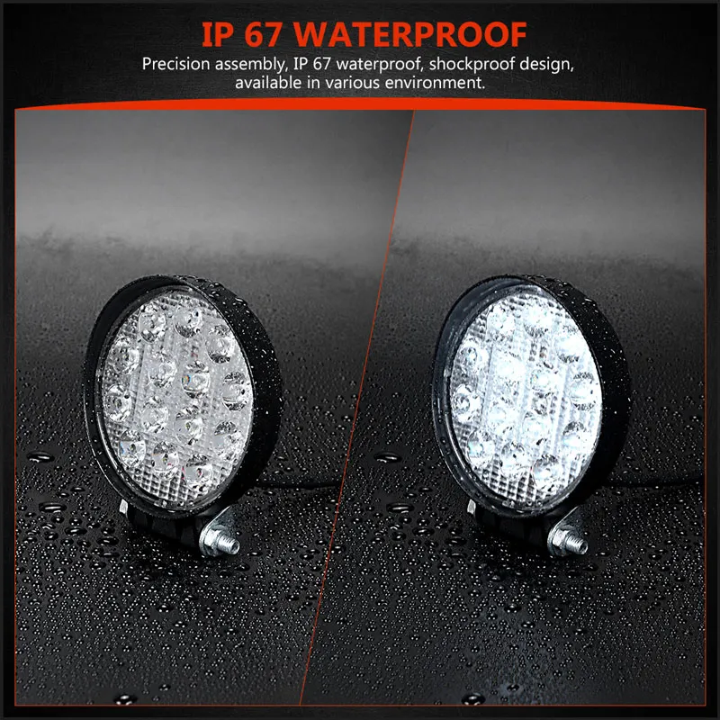 Лампа Worklight 4 дюйма 42 Вт 48 60 внедорожный тонкий рабочий свет 12 в интерьер led 4x4
