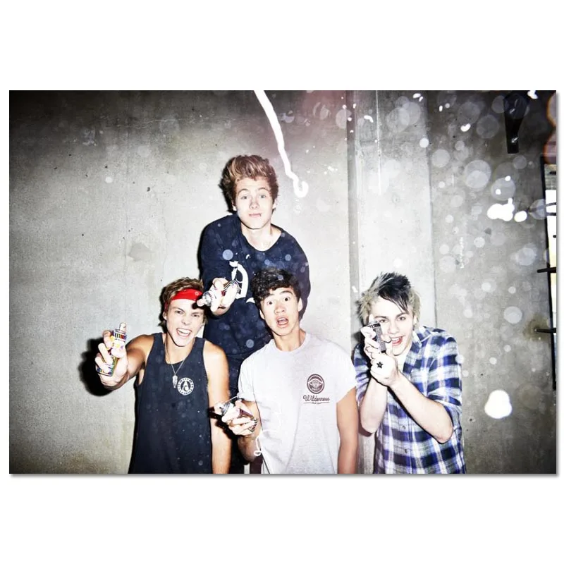 Постер на холсте заказ 5 секунд лета Картина для домашнего декора тканевый