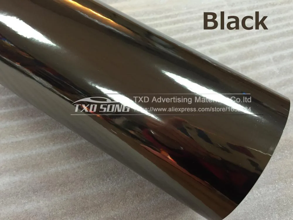 mirror black 2D 3D 4D 5D карбоновая черная блестящая виниловая пленка самоклеящаяся воздушная пленка без пузырьков для автомобиля Стилизация мембранная наклейка пленка - Название цвета: mirror black
