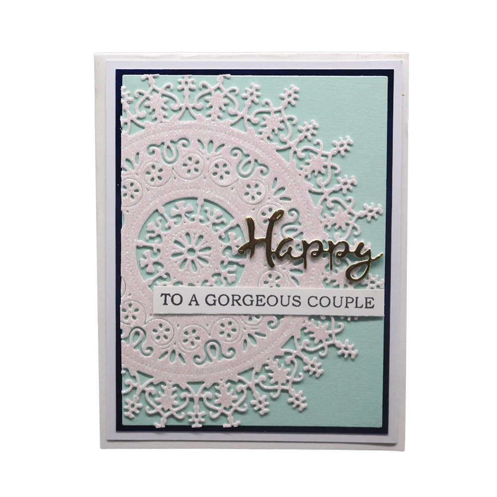 Кружева Круг границы умирает резки металла альбом для художественных занятий