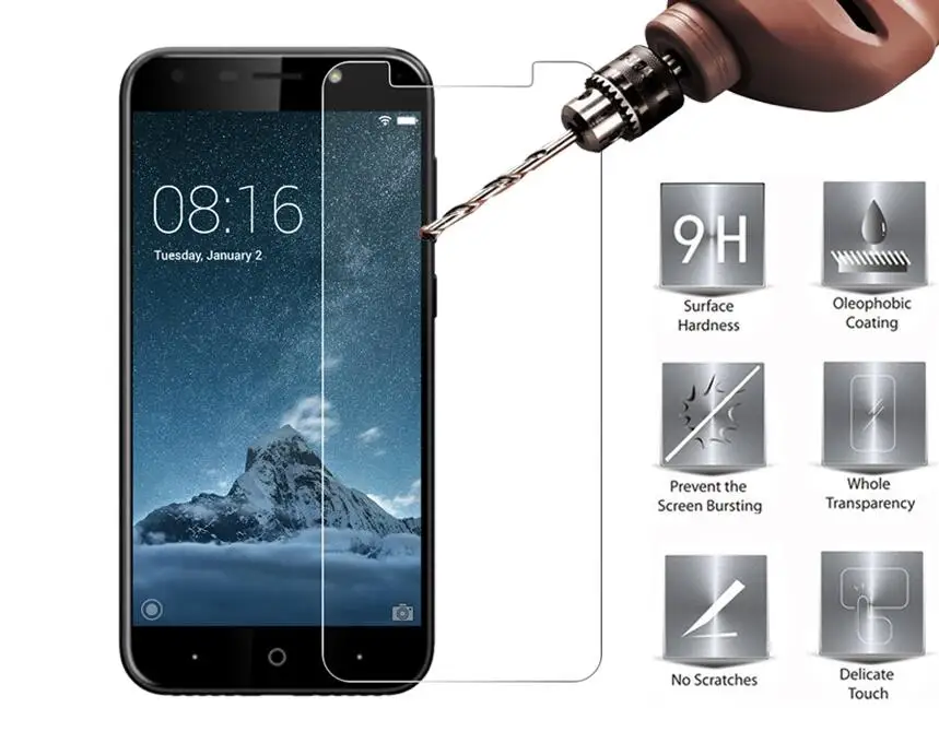 Закаленное стекло 9H для ZTE Blade A6 Lite A0622 Взрывозащищенная защитная пленка экрана