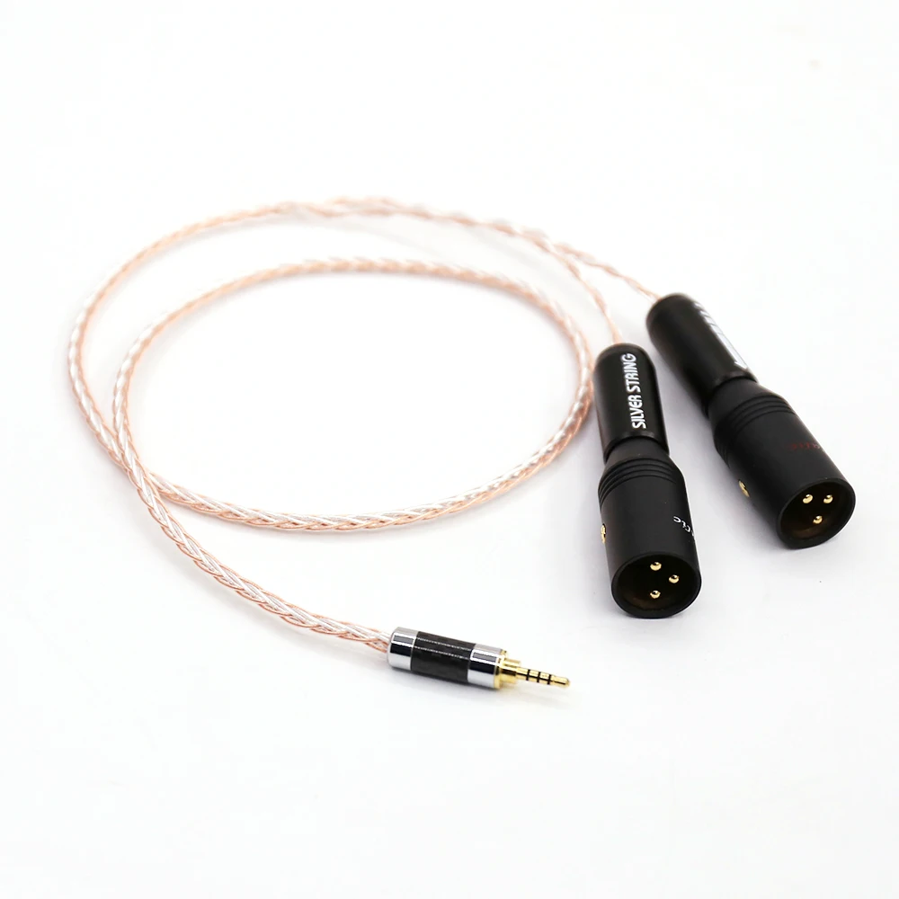 

Hifi 2,5 мм TRRS сбалансированный до 2 XLR Мужской кабель для atell & Kern AK100II, AK120II, AK240, AK380, AK320, DP-X1