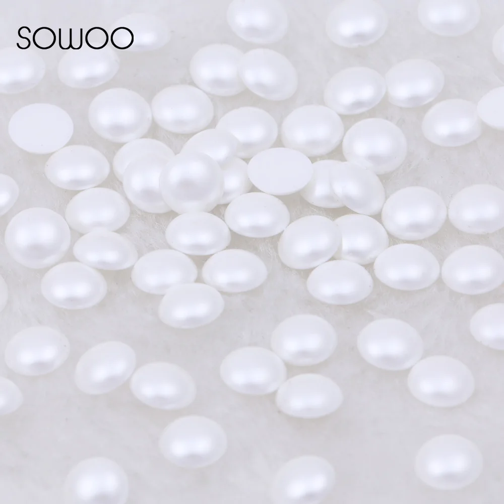 Молочный белый цвет полужемчужный полимерный материал железные Стразы для