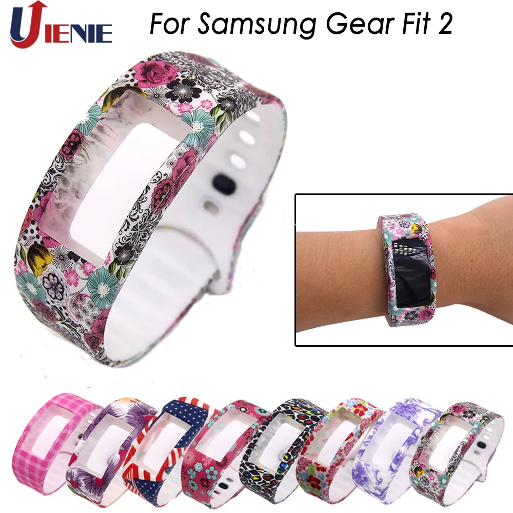 Силиконовый ремешок для часов Samsung Gear Fit 2 модный спортивный сменный браслета