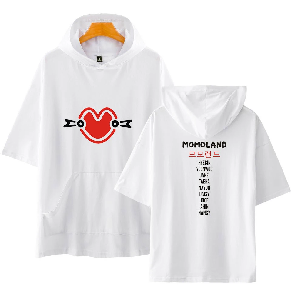 Футболка MOMOLAND с капюшоном для мужчин и женщин однотонная модная футболка