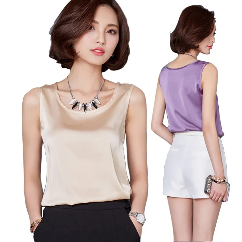 Майка на бретельках с круглым вырезом свободная майка жилет топ Летние Женские