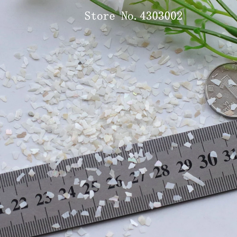 100 г/лот натуральная белая дробленая перламутровая раковина для
