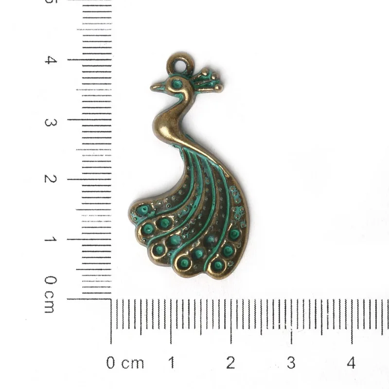 20x38mm 6pcs Ярь-Медянка, патина покрытая винтажным цинковым сплавом Сова Павлин Луна Подвески с изображением орла подвески для ожерелья DIY ювелирных изделий - Окраска металла: 20x38mm 6pcs