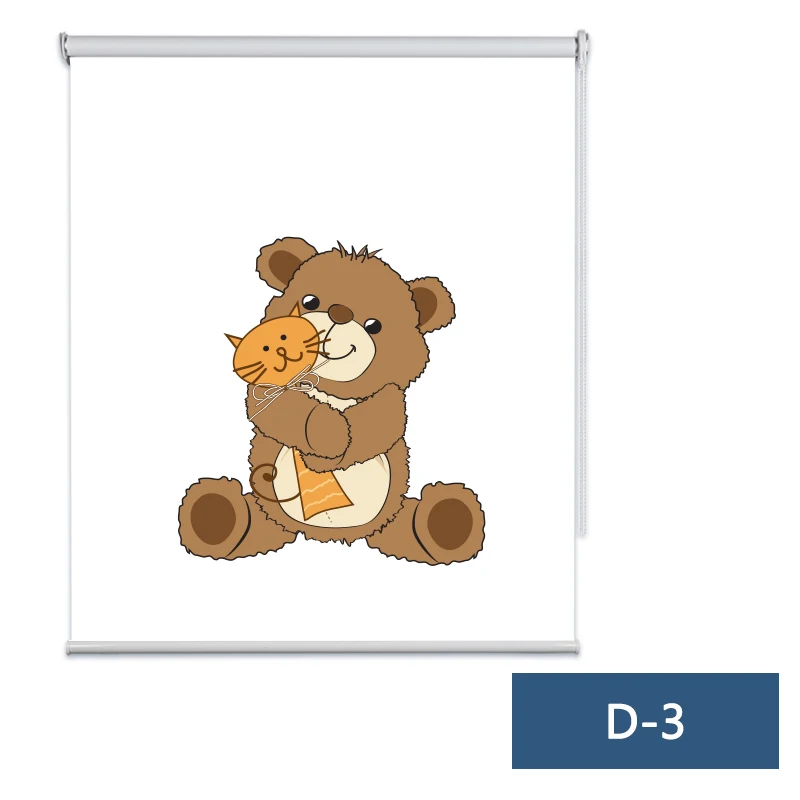D-3 Экологически чистые цифровые рулонные жалюзи с принтом, полуили полностью затемненные ткани Chirld детская кровать комната мультфильм шторы для детей - Цвет: D-3