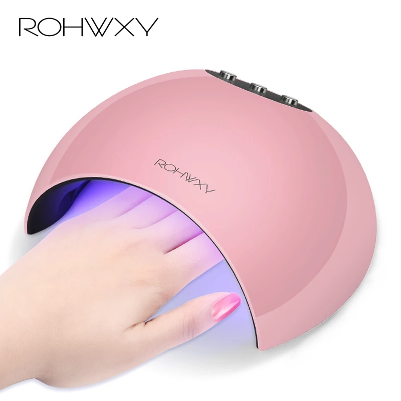 ROHWXY 24W Led UV Lamp Nail dryer 36W for Gel Polish Manicure With Timer button Sensor Art Tools | Красота и здоровье