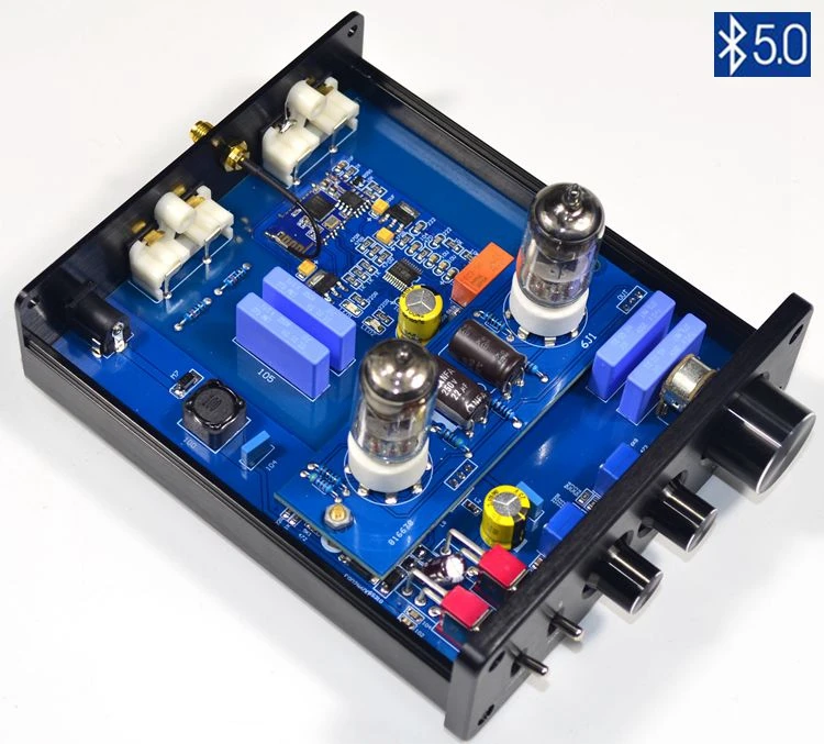 Последние DC12V HiFi QCC3003 Bluetooth 5,0 6J1 вакуумный ламповый предусилитель Аудио Усилитель ВЧ бас контроль тона