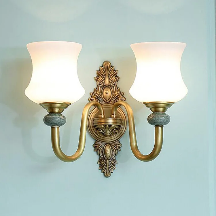 Медный европейский настенный светильник Современный минималистичный