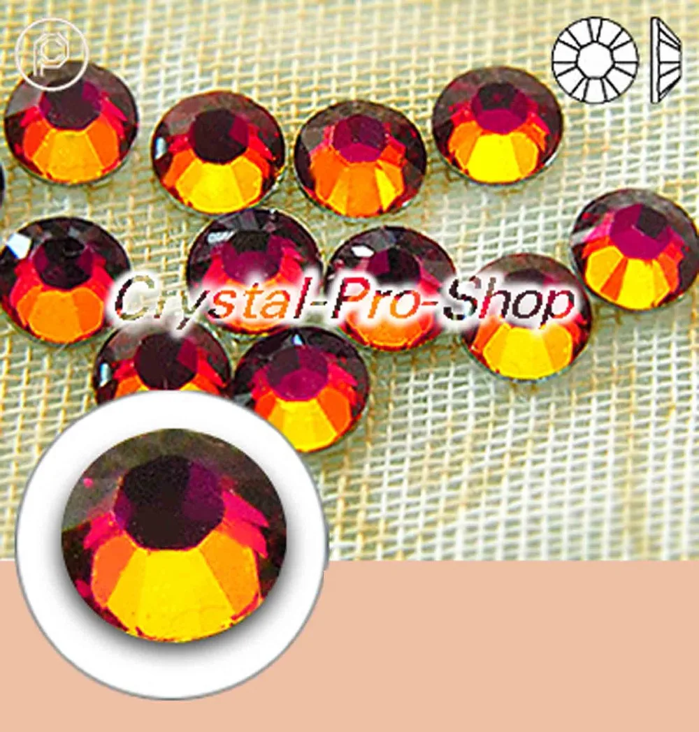 Swarovski Elements Volcano (VOL) (No Hotfix/Hotfix) Iron On (ss5 ss34) (2 мм 7 мм) плоские прозрачные стразы|rhinestone
