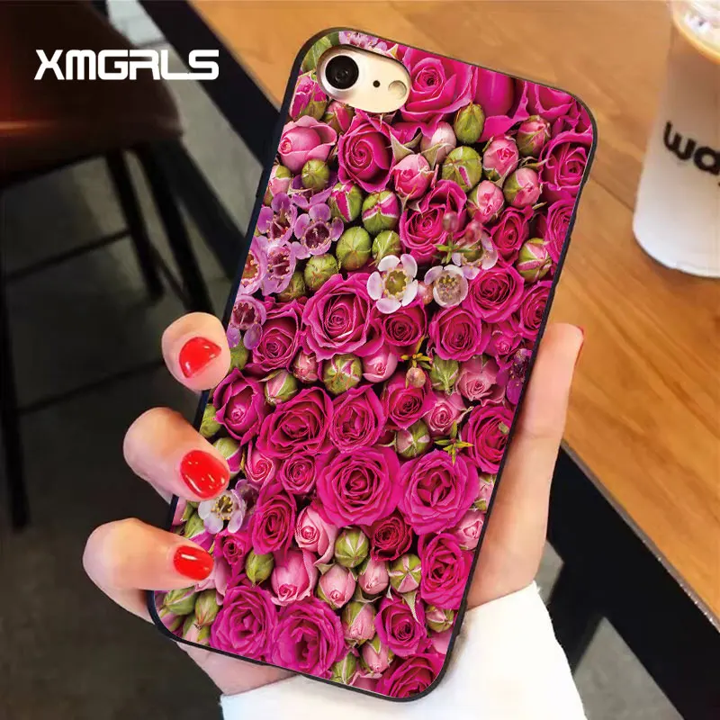 Xmgrls любовь розы для iphone 8 Чехол нескользящая PC матовый масштаба мобильного