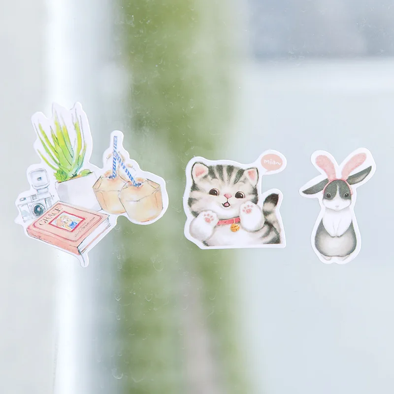 Мини-бумажный стикер для духов милый Декор кошек сделай сам дневник в стиле