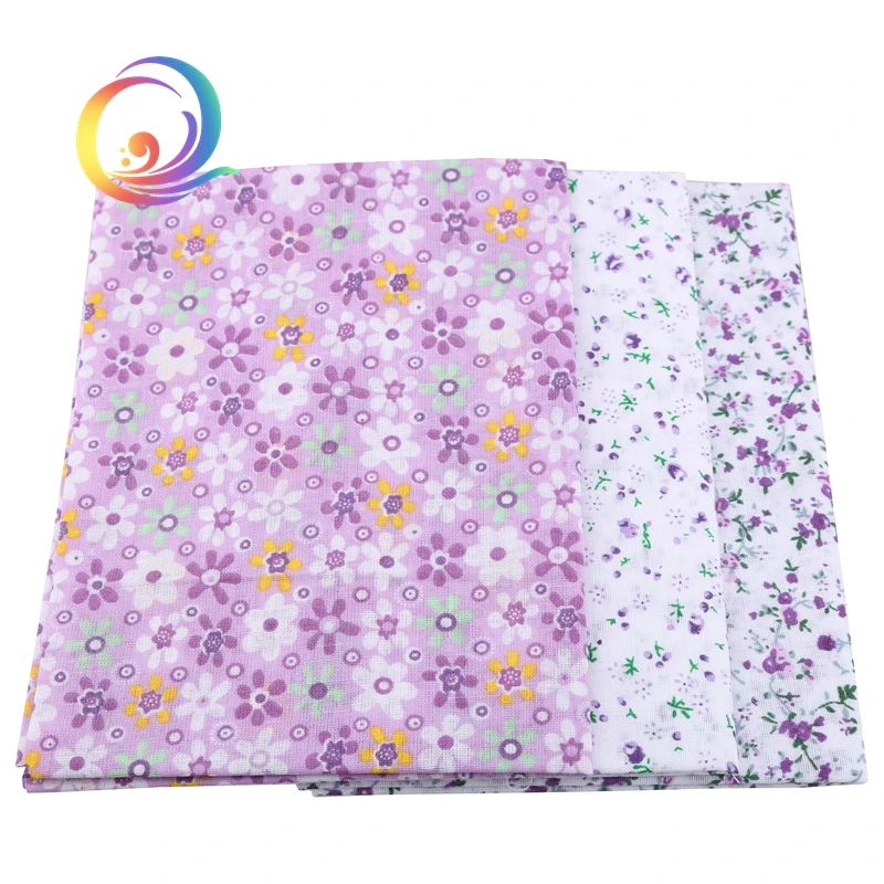 7 шт. фиолетовые тонкие хлопчатобумажные ткани Лоскутные материалы для шитья