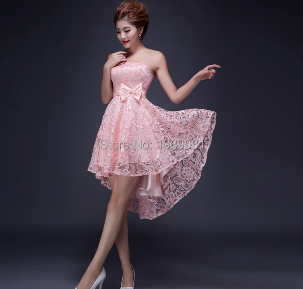 Лидер продаж кружевные платья подружки невесты с бантом