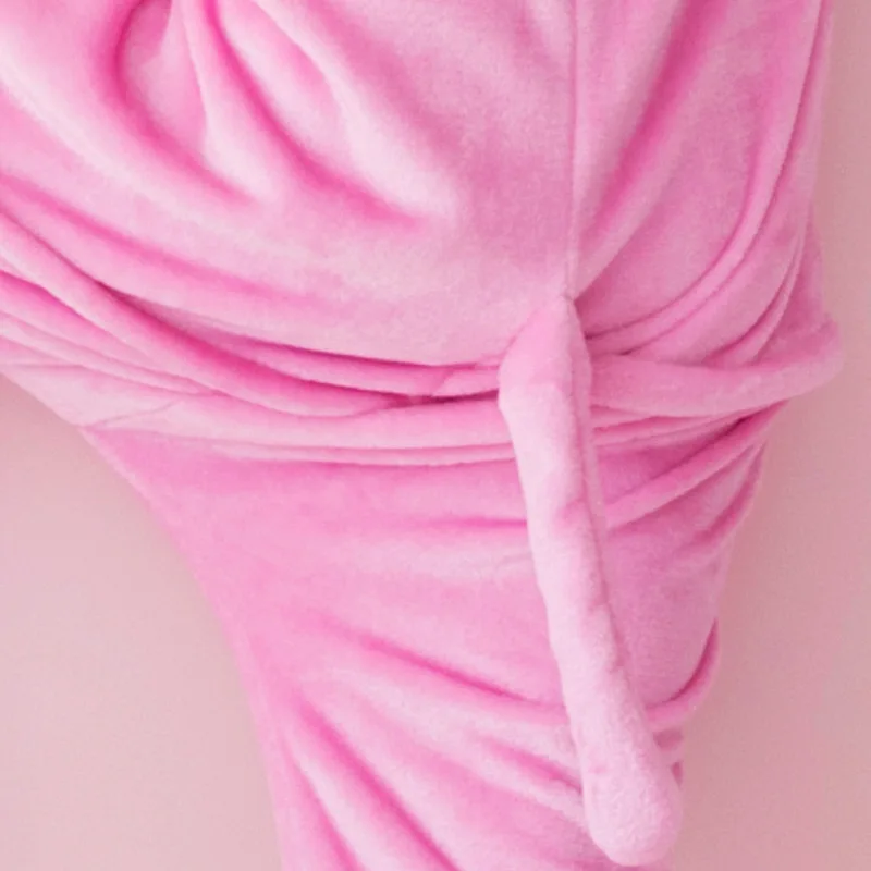 Челнока зима Kigurumi мило Розовая пантера женщина комбинезон с капюшоном