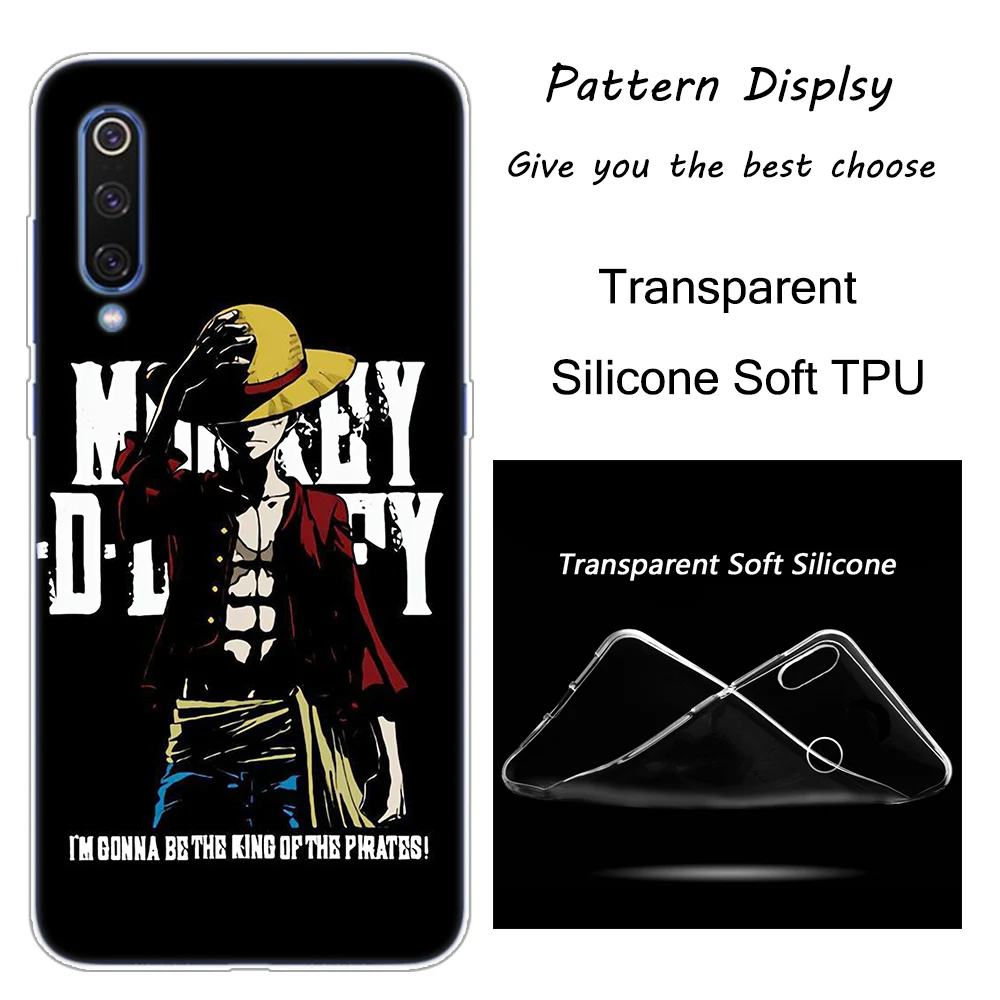 Одна штука аниме силиконовый чехол для Xiaomi Pocophone F1 9T 9 9SE 8 A2 Lite A1 A2 Mix3 Redmi K20 7A Note 4 4X5 6 7 Pro S2 крышка