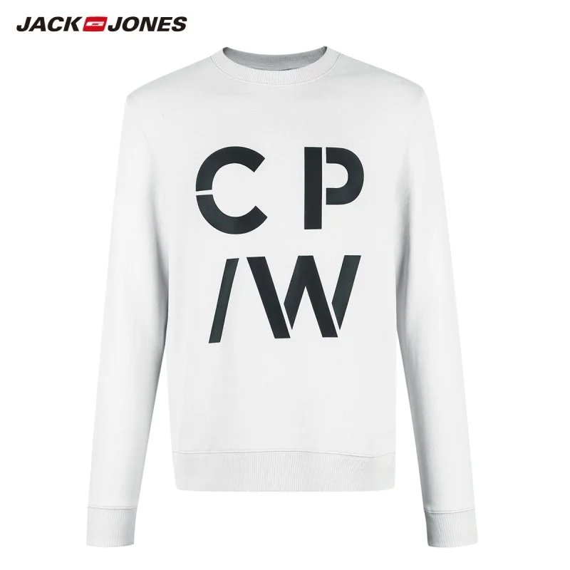 Мужская Спортивная Толстовка JackJones однотонная толстовка из 100% хлопка с круглым