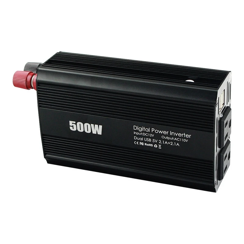 DC 12V к переменному току 110V автомобиля Мощность инвертор 100W 2.1A Dual USB Порты и разъёмы