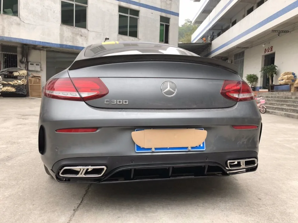 Для Mercedes C Class W205 спойлер из углеродного волокна спойлер заднего багажника, крыла C200 C250 C300 C180 C350 купе 2 двери автомобиля-UP