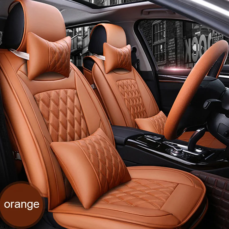 (Передняя + задняя) роскошный Специальный кожаный чехол для автомобильного