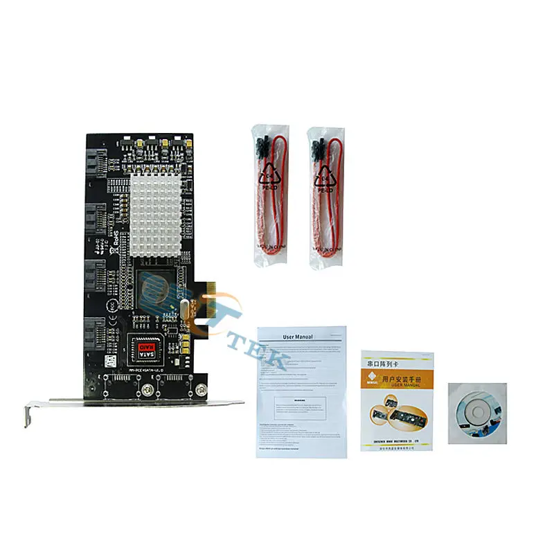 4-портовый SATA II PCI-e PCI Express Программное Обеспечение Контроллера Адаптера