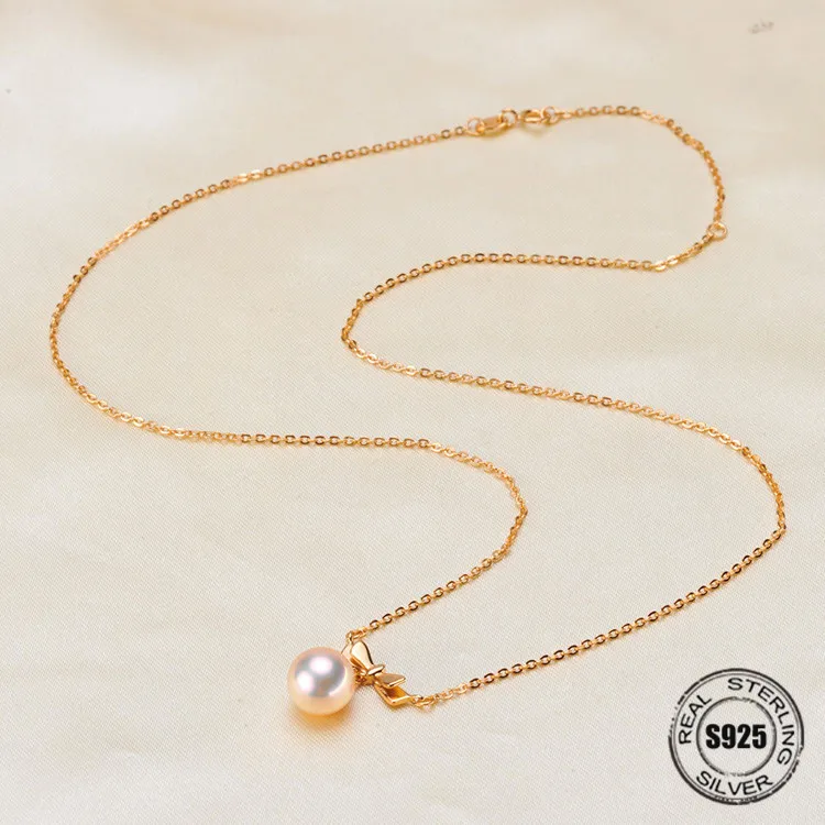 

Necklace Pendant Findings S925 Sterling Silver Necklace Chain Settings Jewelry Parts Fittings Jewelry Making Charm Accessories