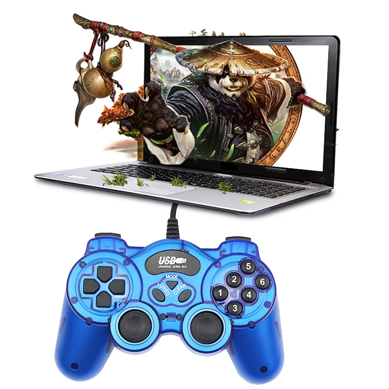 Проводной USB 2.0 контроллер игры Gaming дистанционного Gamepad шок controle джойстик для