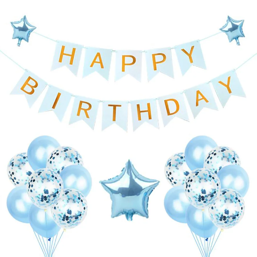 32 шт./компл. с днем рождения воздушные шары украшения для детского душа мальчиков