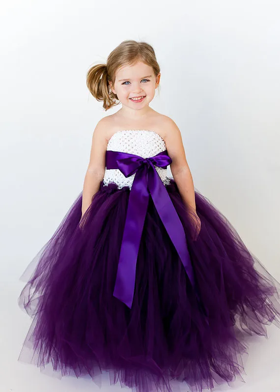 Пышное Бальное платье подружки невесты на день рождения фиолетовое платье-пачка