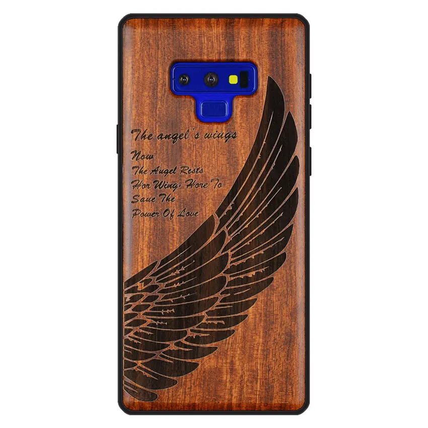Чехол для samsung Galaxy Note 9 из натурального дерева, чехол для samsung Note9 из палисандра, ТПУ, противоударный чехол для телефона, чехол для samsung Note 9