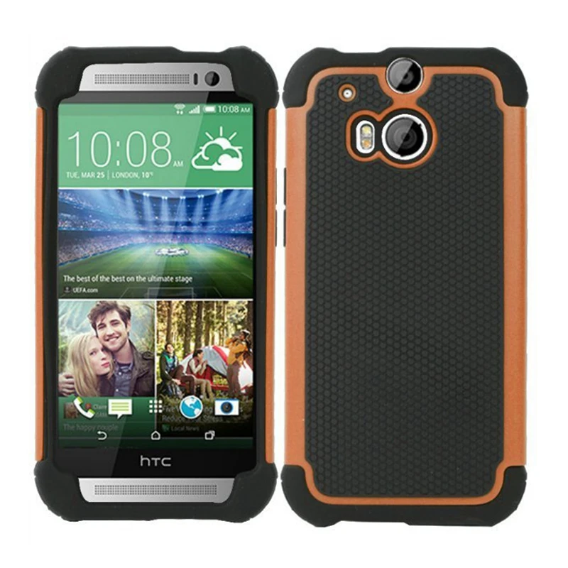New Fashion Case For HTC One M8 Hard Armor Dual Layer Shockproof with 7 Colors Protective Cases AP627 |