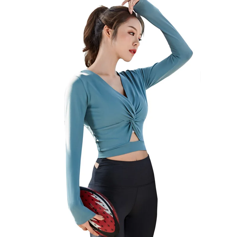 Пикантная одежда для тренировок с V-образным вырезом новая спортивная Облегающая