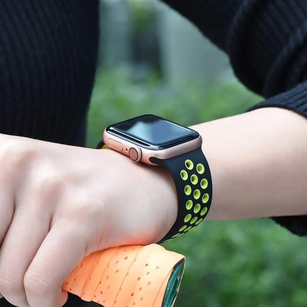 Ремешок для часов Apple watch 38 мм 42 iWatch 4 44 40 силиконовый ремешок 3 2 1 42/38 мм|Ремешки