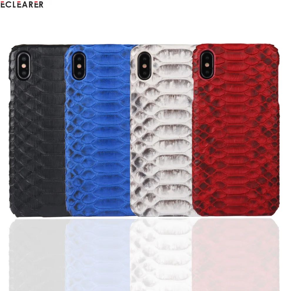 Роскошный чехол для iPhone XS MAX из натуральной кожи питона, кожаный чехол для iPhone XR, оригинальная кожаная задняя крышка для iPhone XS MAX/XR, чехлы