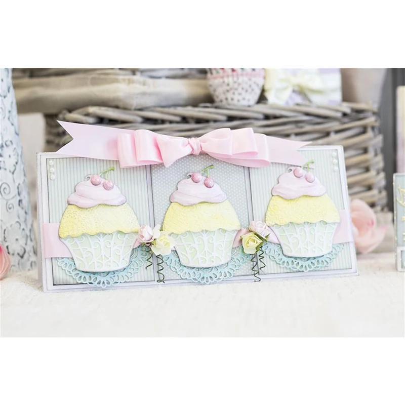 Металлические режущие штампы для скрапбукинга еда Вишня кекс Новинка 2019