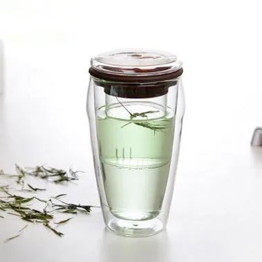 450 мл двухслойная кофейная чашка лимонное питьевое стекло здоровая бутылка