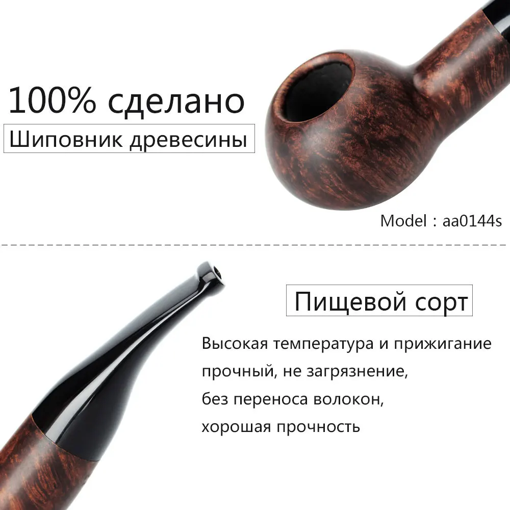 Ru-, новинка, 1 шт., Высококачественная деревянная курительная трубка из бруйер, курительная трубка для 9 мм фильтра aa0144