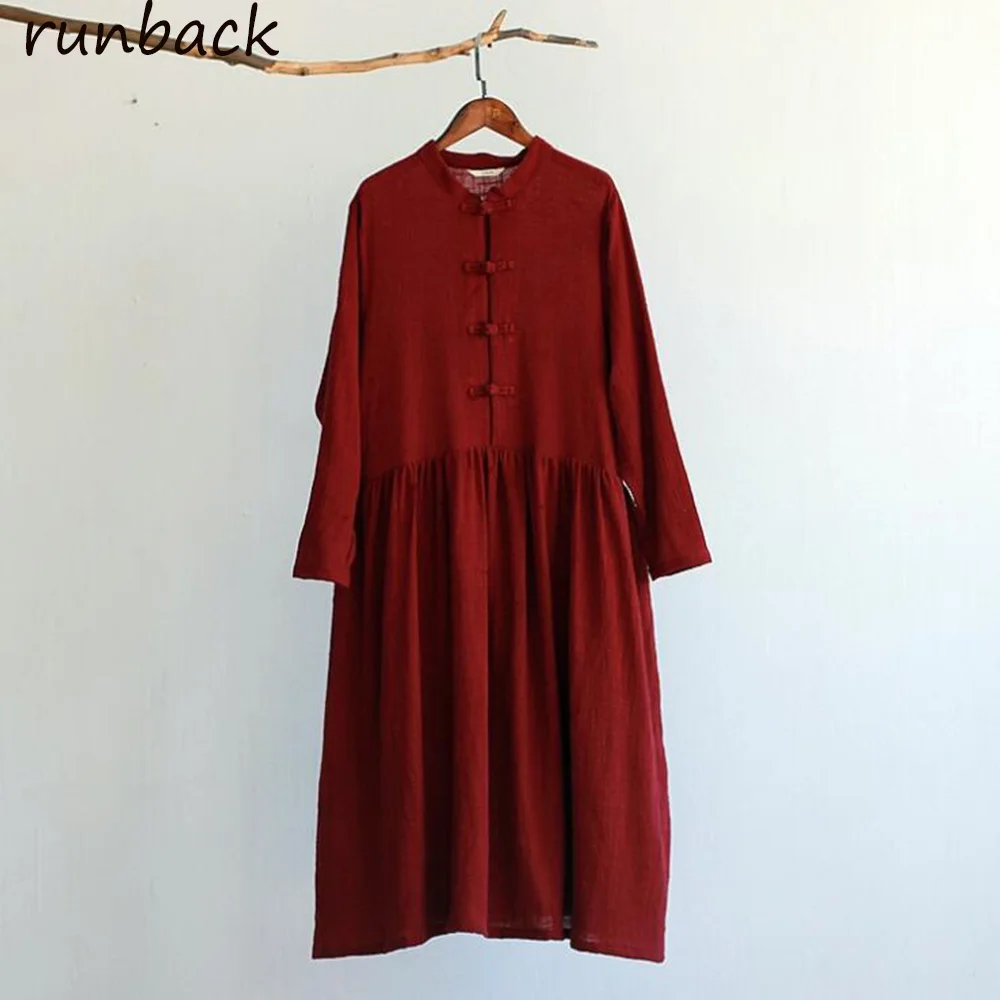 Женское винтажное платье Runback светло Зеленое Длинное Платье с О образным вырезом