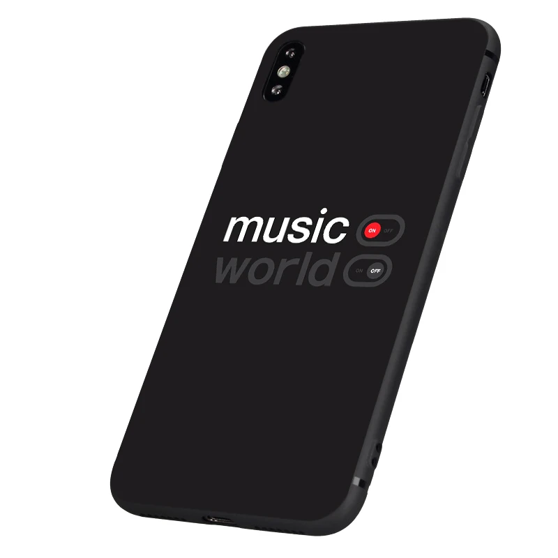 Черный чехол из ТПУ для iphone 5 5s se 6 6s 7 8 plus x 10 силиконовый XR XS 11 pro MAX с принтом музыки |