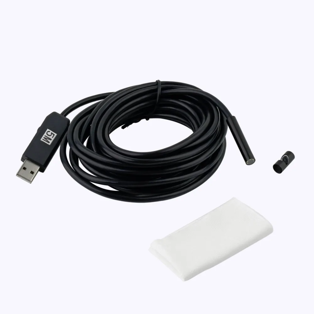 Worldwide 5M 6 LED USB microscope camera Endoscope Waterproof Borescope Snake Inspection Video 7mm With Mirror Dropshipping 2017 |